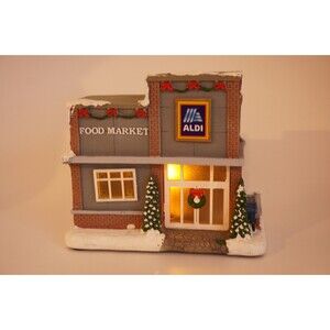 2022 ALDI Holiday Village House Food Mark First Edition LED Lights Christmas